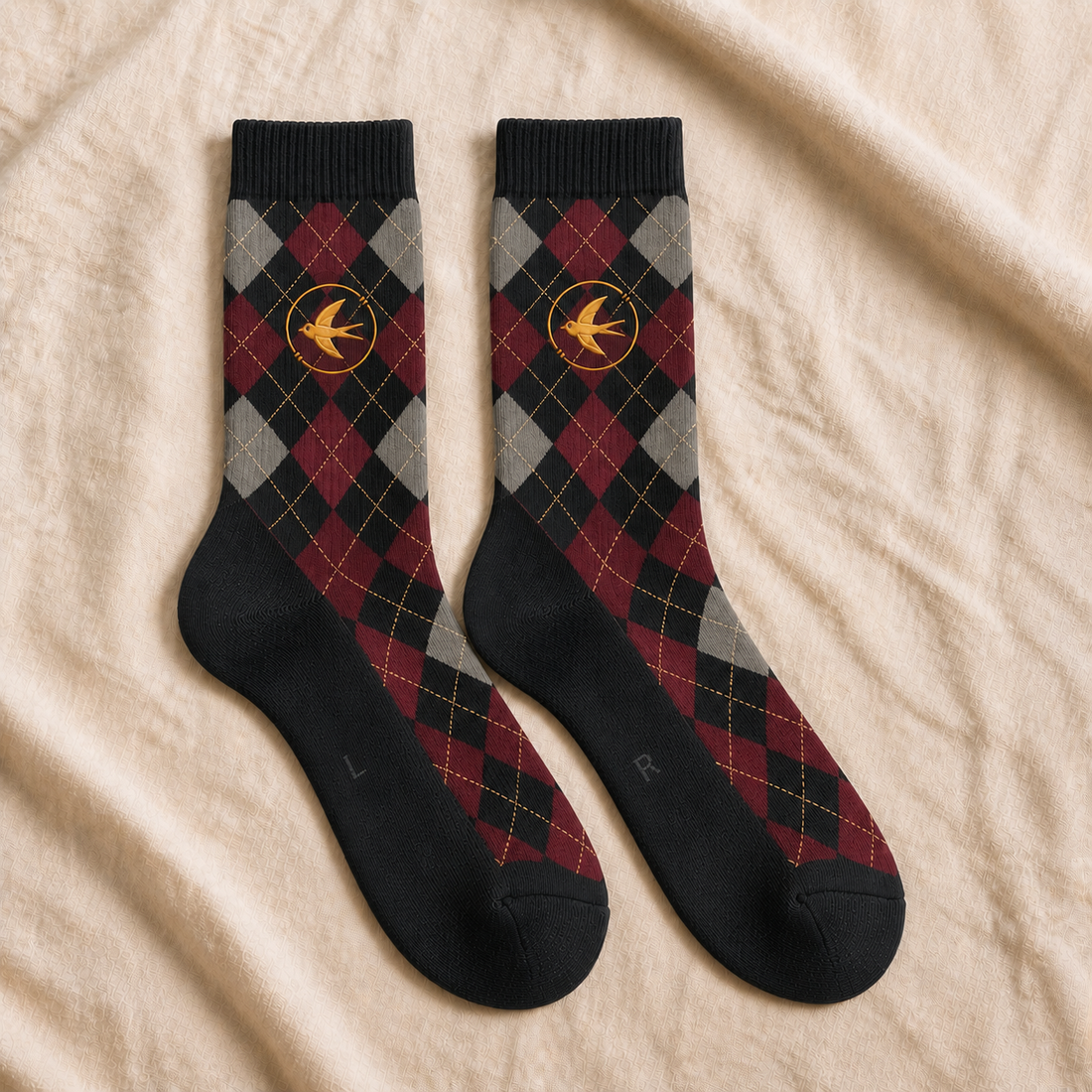 The Heritage Pair — Fine Argyle Dress Socks