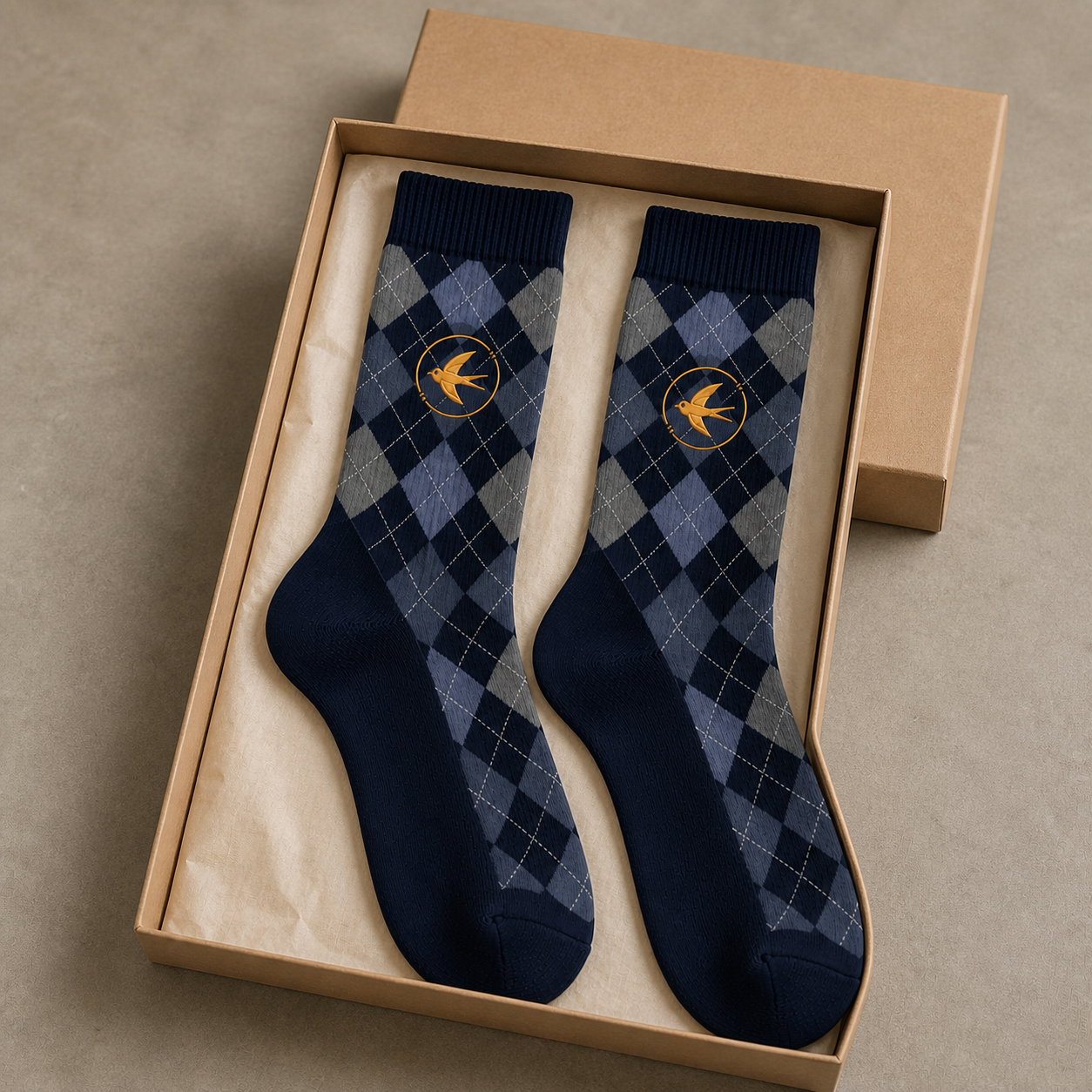 The Heritage Pair — Fine Argyle Dress Socks