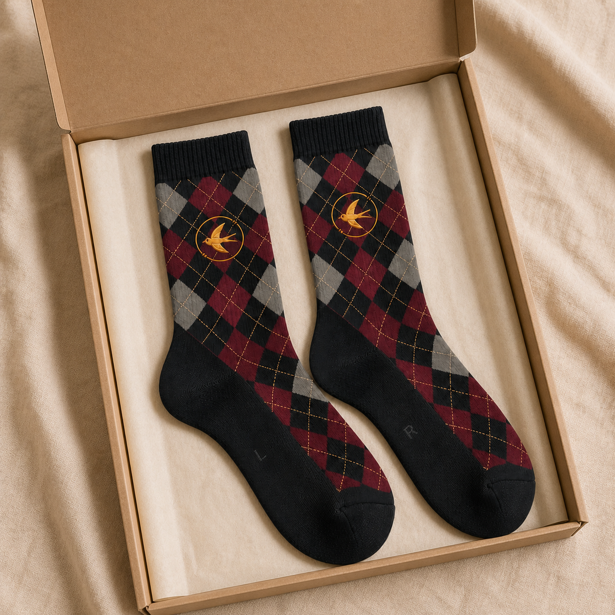 The Heritage Pair — Fine Argyle Dress Socks