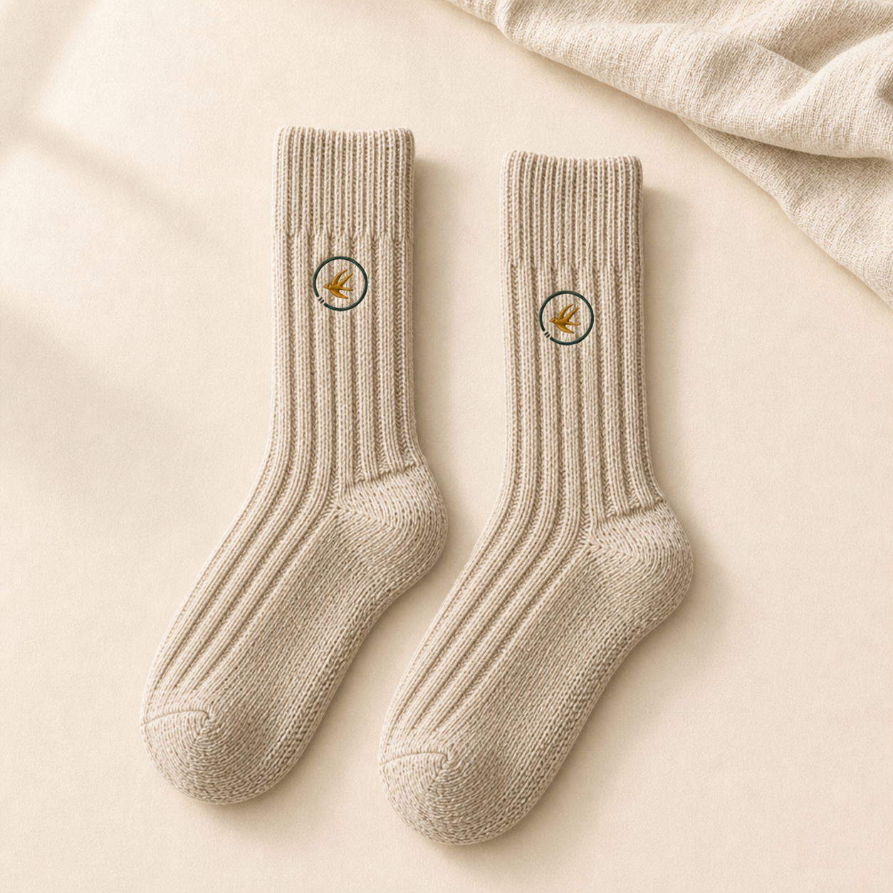 The Winter Pair — Ribbed Crew Socks
