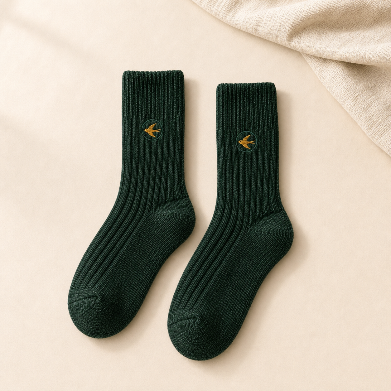 The Winter Pair — Ribbed Crew Socks