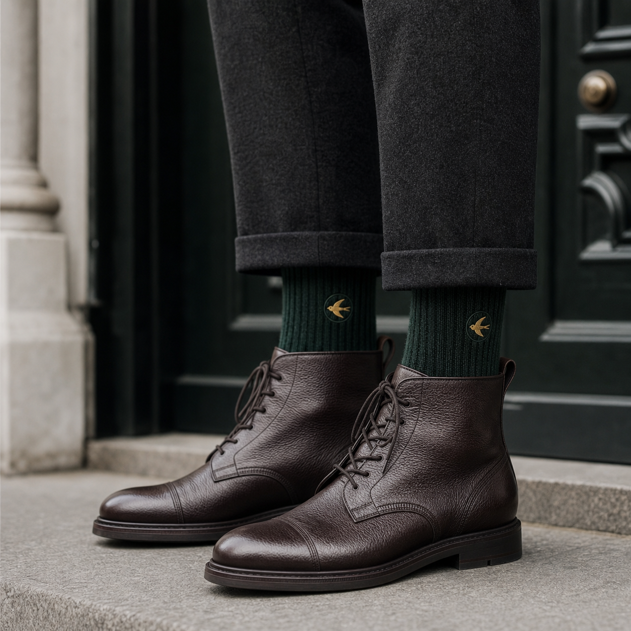 The Winter Pair — Ribbed Crew Socks