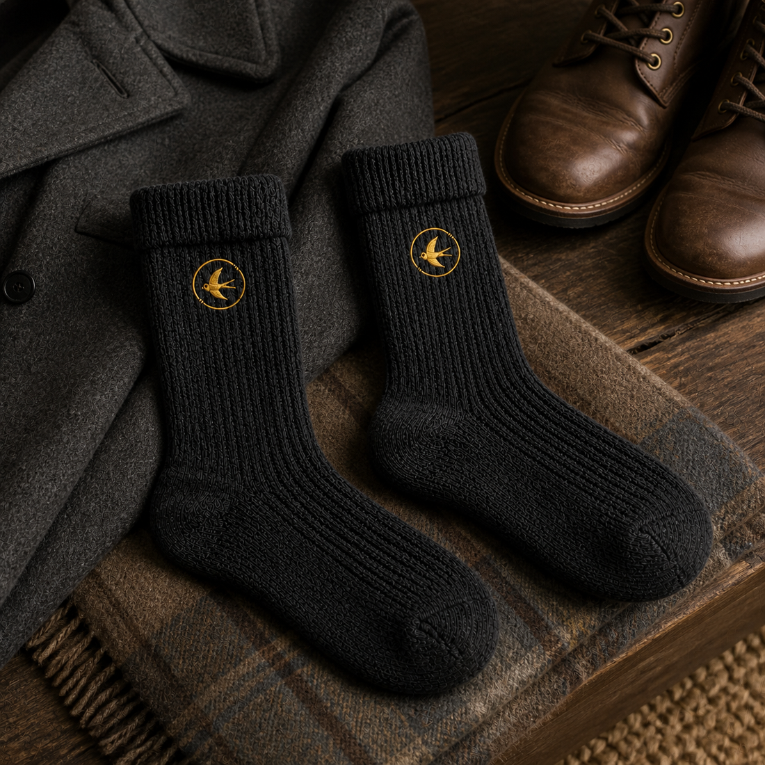 The Winter Pair — Ribbed Crew Socks